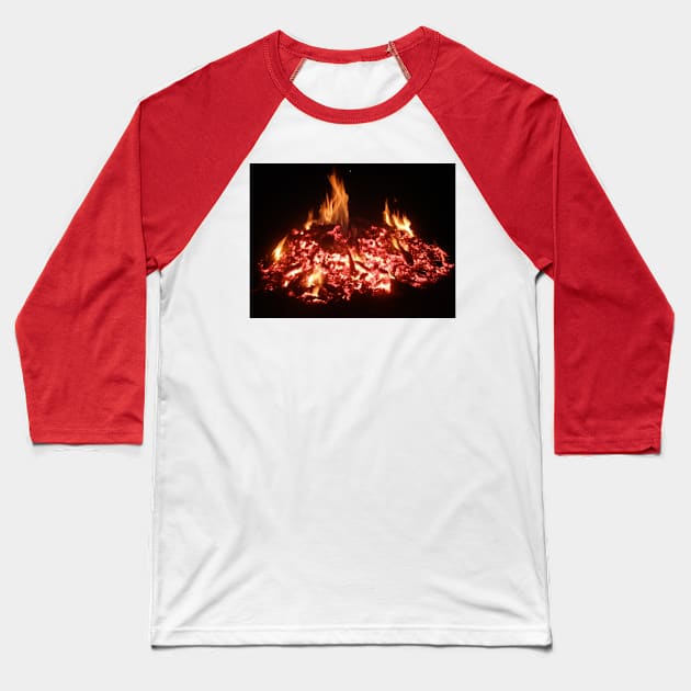 Fire Baseball T-Shirt by swilley